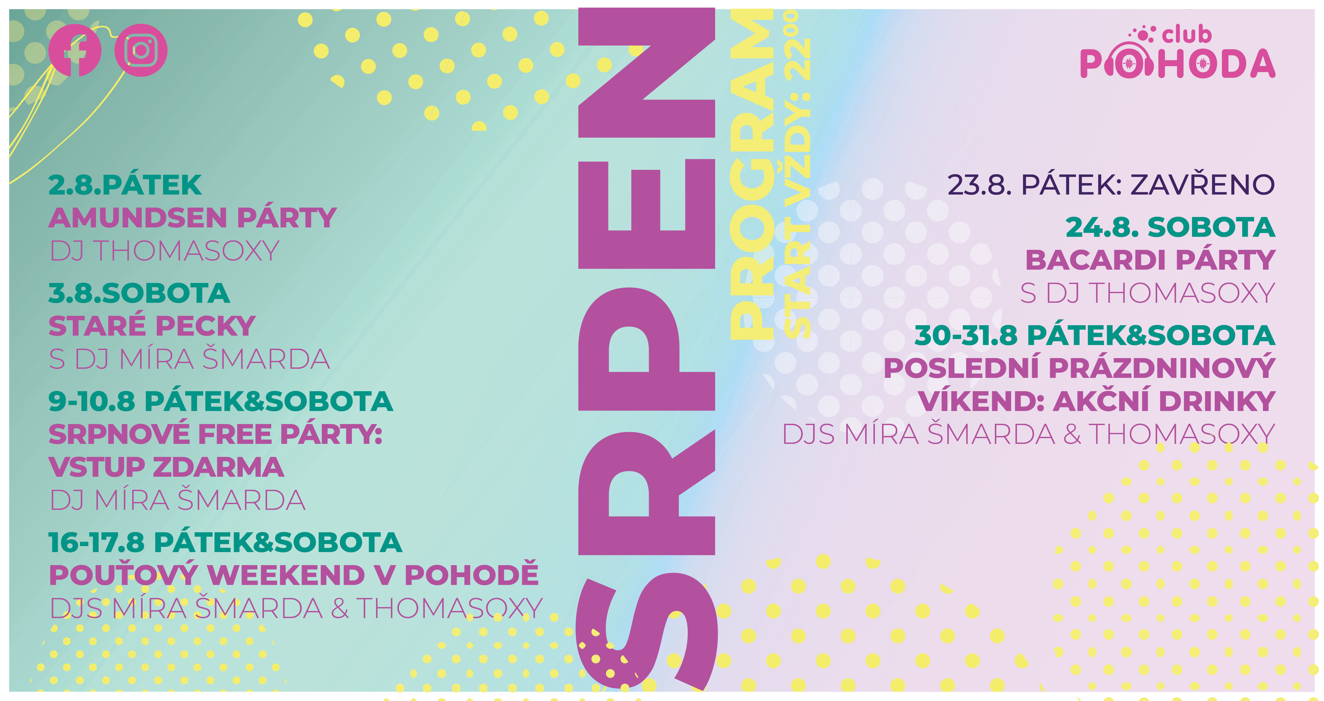 Pohoda_Club_Srpen_program_2024_banner_FB_cervenec